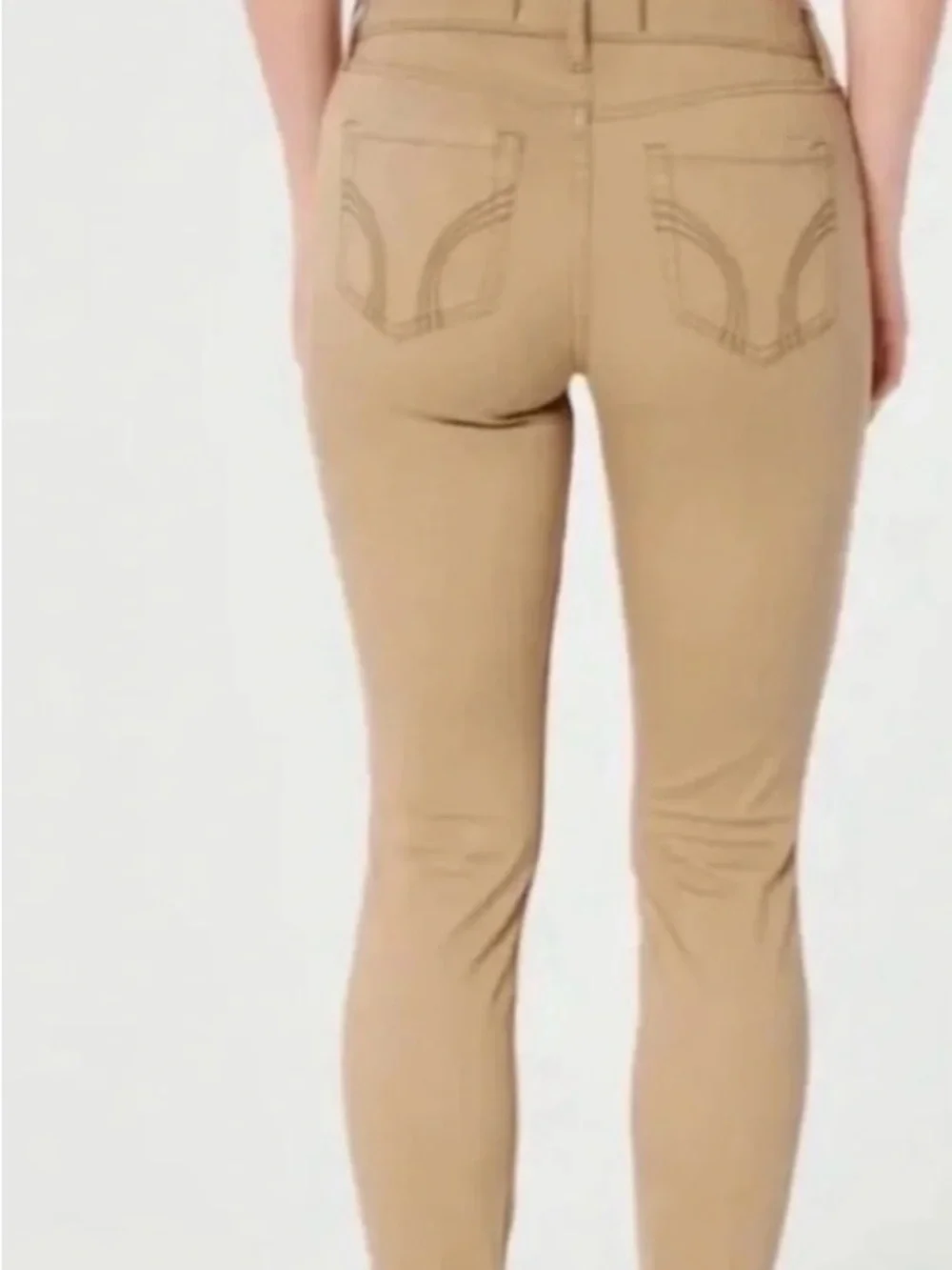 Hollister Women’s Curvy High-rise Skinny Jeans in Khaki Tan Size Regular 10